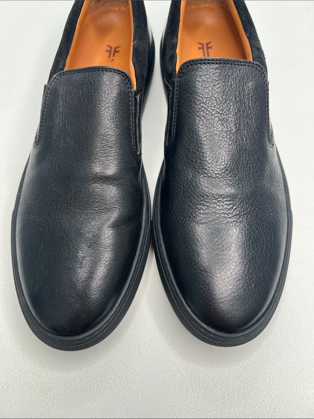 Frye Owen Gore 80017 Mens Black Leather Slip On Casual Loafers Shoes size 10 - Picture 12 of 14